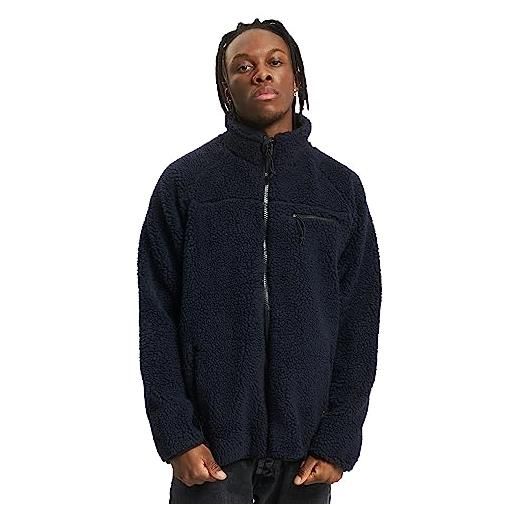 Brandit teddyfleece jacket giacca in pile, black/grey, xl uomo