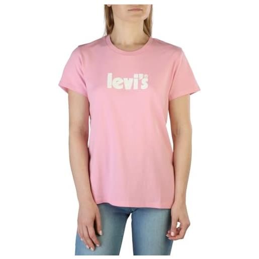 Levi's the perfect tee maglietta, bianco (poster logo sugar swizzle), s donna