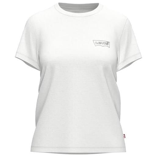 Levi's the perfect tee maglietta, batwing fill artistic shapes peony, s donna