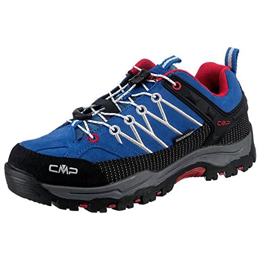 CMP kids rigel low trekking shoes wp, scarpe da trekking unisex - bambini e ragazzi, titanio-skyway, 40 eu