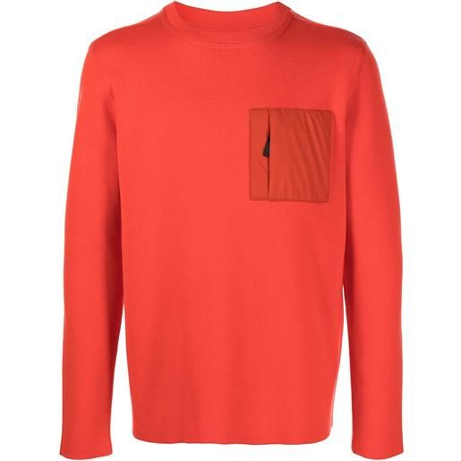 Aztech Mountain maglione con taschino sul petto - arancione