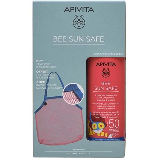 Apivita Sole apivita bee sun safe - hydra sun lozione spray bambini spf50 + borsa spiaggia