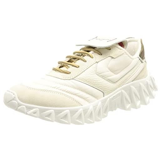 PANTOFOLA D'ORO 1886 sneakerball, scarpe con lacci donna, off white/giallo, 39 eu