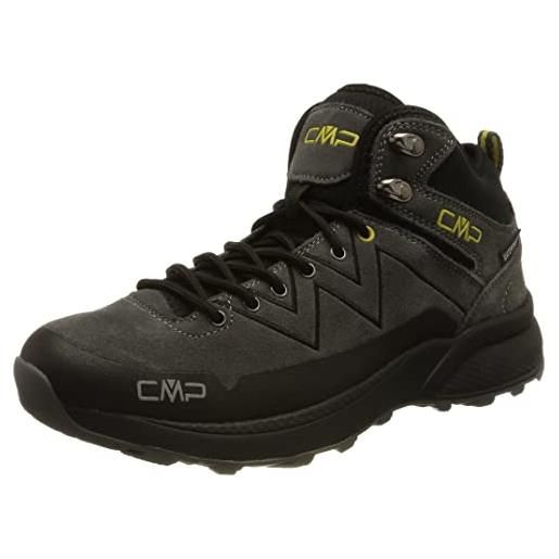 CMP kaleepso mid hiking shoe wp, scarpe da trekking uomo, black blue, 40 eu
