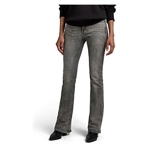 G-STAR RAW 3301 flare jeans donna , grigio (faded carbon d21290-c909-c762), 29w / 30l