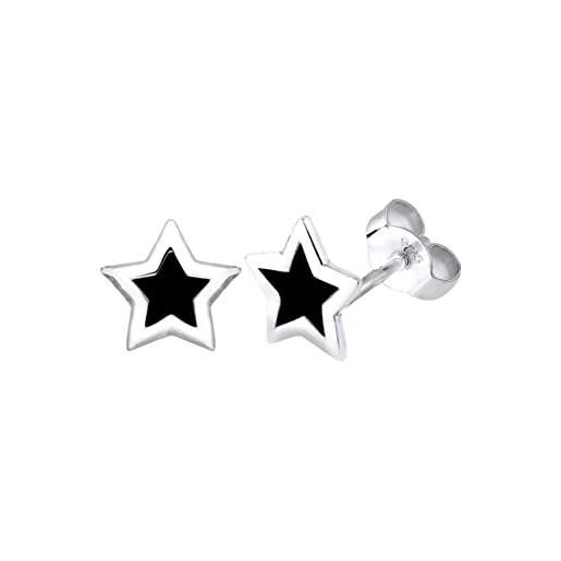 Elli orecchini donna orecchini a stelline con motivo a stella con smalto in argento sterling 925