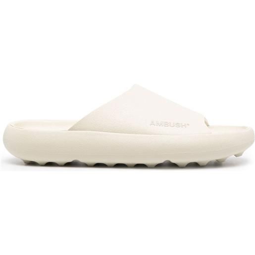 AMBUSH sandali slides a punta aperta - bianco