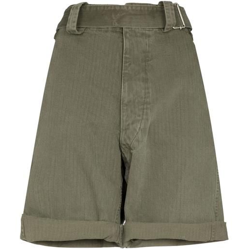 Maison Margiela shorts con cintura - verde