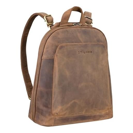 STILORD 'skyler' borsa zainetto pelle 2 in 1 zaino borso tracolla borse spalla vintage daypack viaggio uomo donna vera pelle, colore: nero