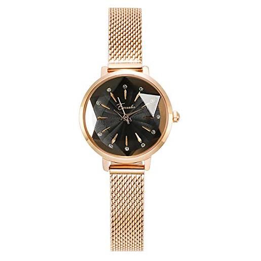 RORIOS orologi da donna analogico quarzo orologi diamante simulato con acciaio inossidabile mesh cinturino moda women watches