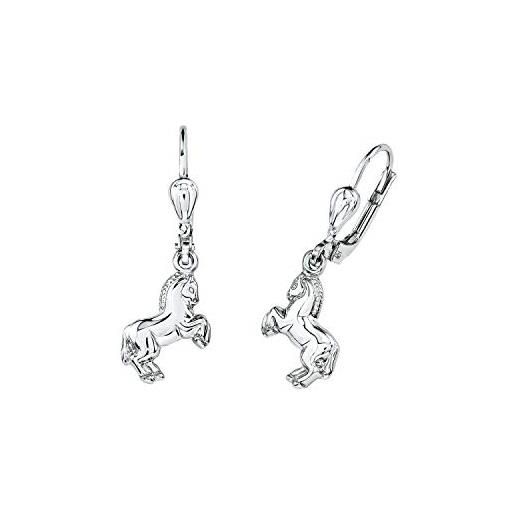 Amor orecchini gioielli all'orecchio, 2,6 cm, argento, cavallo, viene fornito in una confezione regalo di gioielli, 2021278