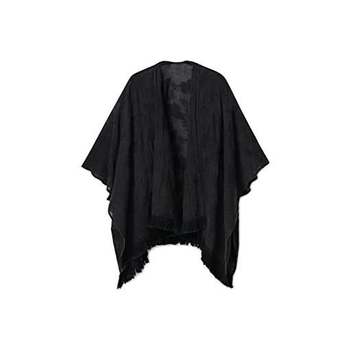 Desigual kaftan_matching embro cla moda sciarpa, nero, u donna