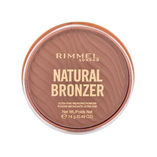 Rimmel London natural bronzer ultra-fine bronzing powder abbronzante a lunga tenuta 14 g tonalità 002 sunbronze