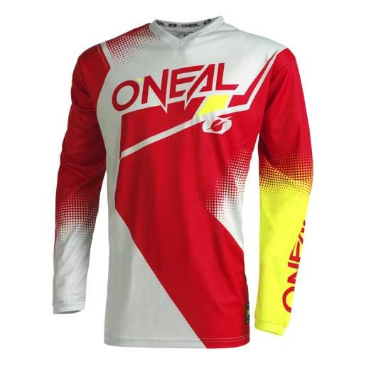 O'neal e003-302 maglia element racewear v. 22, rosso/grigio/giallo fluo, s