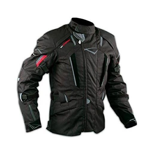 A-Pro srl giacca touring moto giaccone protezioni ce interno removibile impermeabile nero (nero, m)