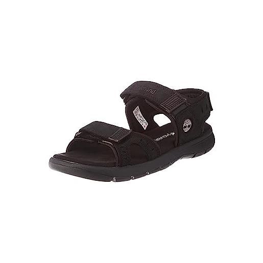 Timberland governor's island 3 strap sandal, sandali, uomo, nero, 45 eu