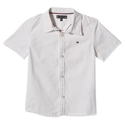 Tommy Hilfiger camicia oxford stretch s/s, white, 80 cm bambini e ragazzi