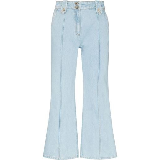 Paco Rabanne jeans crop svasati - blu