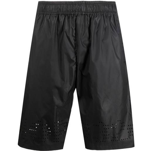 032c shorts sportivi con dettaglio traforato - nero