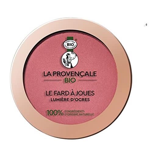 La Provençale Bio - fard light d'ocres certificato bio - blush effetto buona miniera - per tutti i tipi di pelle - tonalità: rosa terracotta (02)