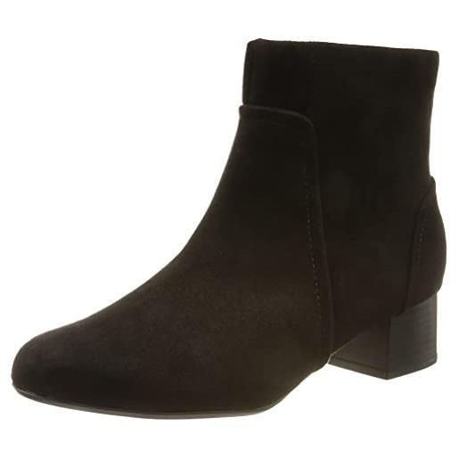 Clarks marilyn boot, stivali chelsea donna, black textile, 41.5 eu