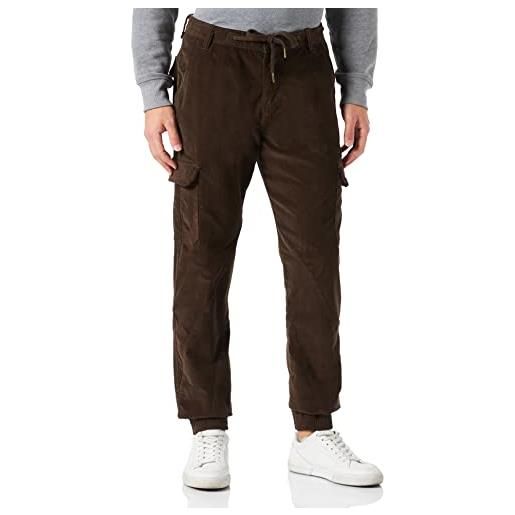 Urban Classics corduroy cargo jogging pants pantaloni, oliva profondo, l uomo