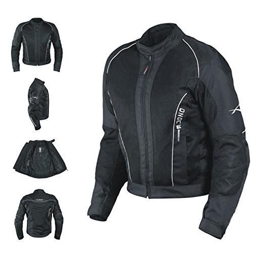 A-Pro giacca mesh traforato traspirante tessuto tecnico moto touring sport nero 2xl