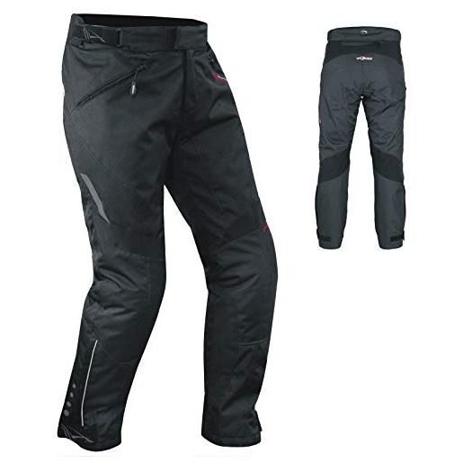A-Pro pantaloni impermeabile moto imbottitura termica estraibile traspirante nero 44