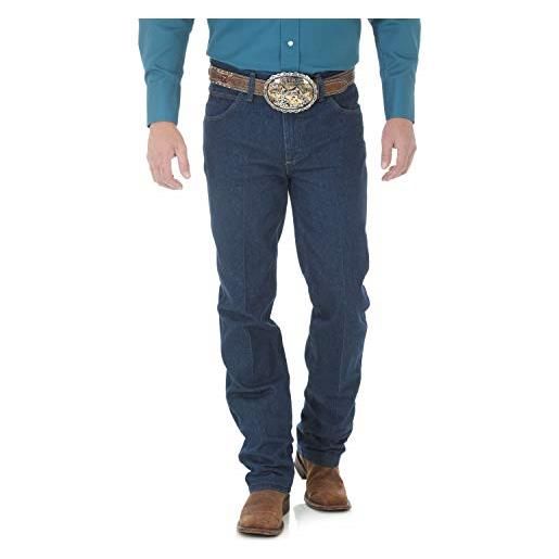 Wrangler jeans slim fit taglio cowboy premium, prelavaggio, 42w x 34l uomo