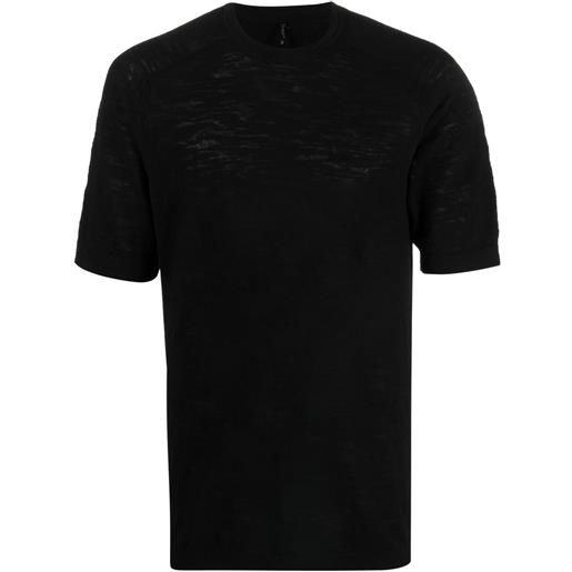 Transit t-shirt girocollo con effetto vissuto - nero