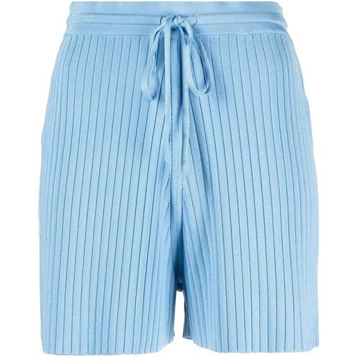 Nanushka shorts con coulisse - blu