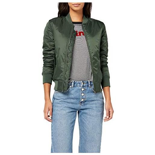 Urban classics giacca bomber leggera donna, tasca sul braccio, giacchetta dal taglio classico, autunnale e primaverile, colore: bordeaux taglia: s