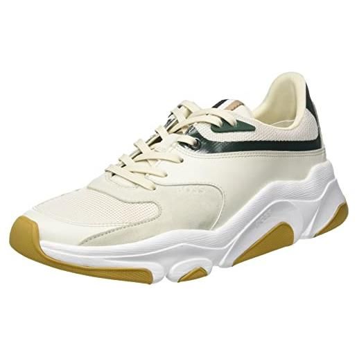 BOSS asher_runn_mx, scarpe da ginnastica uomo, open white120, 44 eu