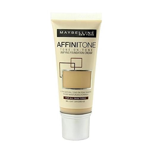 Maybelline 3 x Maybelline affinitone unifying foundation cream 30 ml - 03 light sand beige