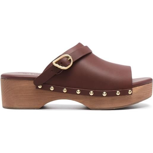 Ancient Greek Sandals sandali classic clog con cinturino posteriore - marrone