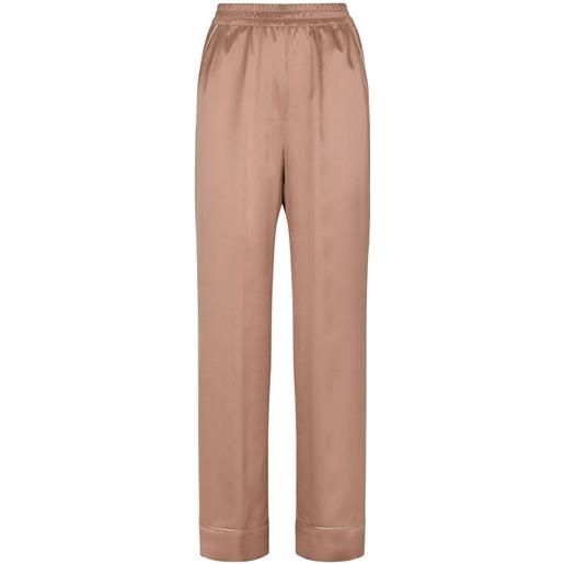 Dolce & Gabbana pantaloni pigiama con bordo a contrasto - rosa