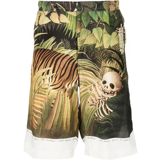 Endless Joy shorts forest con stampa grafica - verde