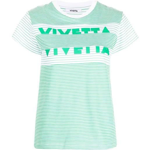 Vivetta t-shirt a righe - verde