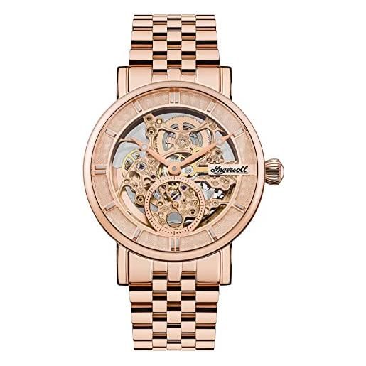 Ingersoll 1892 mens the herald automatic watch con quadrante in oro rosa e cinturino in oro rosa e acciaio inossidabile - i00411