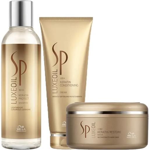 WELLA SYSTEM PROFESSIONAL wella kit luxe oil keratin shampoo 200ml + conditioning cream 200ml + mask 150ml