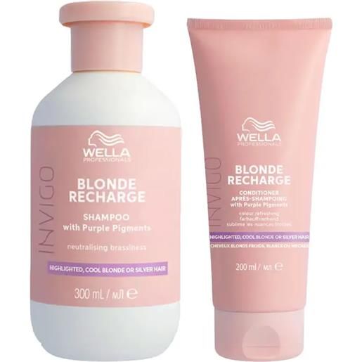 WELLA kit invigo blonde recharge cool blonde shampoo 300ml + conditioner 200ml
