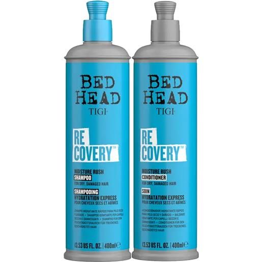 TIGI kit bed head idratante recovery moisture rush shampoo 400ml + conditioner 400ml