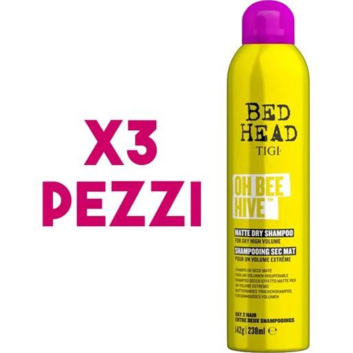 TIGI kit bed head oh bee hive matte dry shampoo 3 pezzi x 238ml