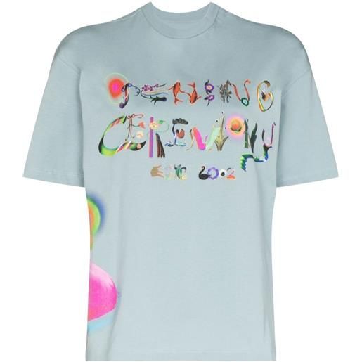 Opening Ceremony t-shirt chinese letter con stampa - blu