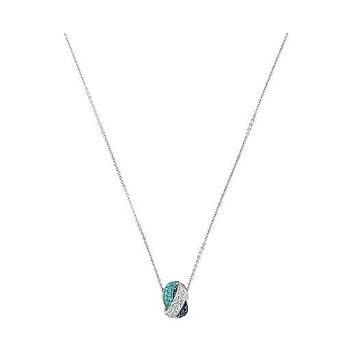 amor catena con ciondolo collana, con cristallo, 45 cm, blu, viene fornito in una confezione regalo di gioielli, 9194827