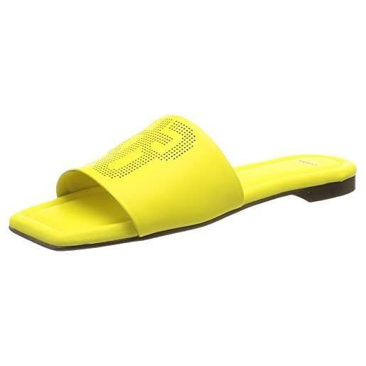 HUGO lola lg slide-c, mocassino donna, bright yellow735, 39 eu