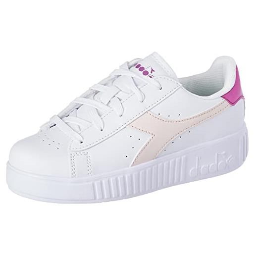 Diadora game step ps, scarpe da ginnastica, bambine e ragazze, bianco bianco alluminio, 33 eu