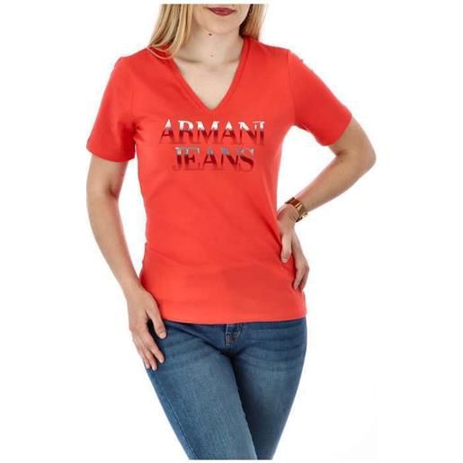 Armani jeans t-shirt donna maniche corte corallo