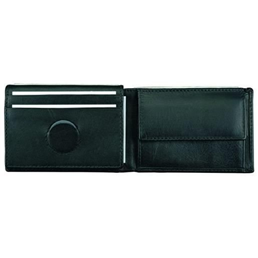 ALASSIO mini portafoglio in pregiata nappa, nero, ca. 7 x 10 x 2 cm, nero, 10 cm, portamonete