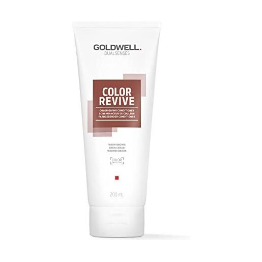 Goldwell dualsenses color revive, balsamo per tutti i tipi di capelli castani, 200ml